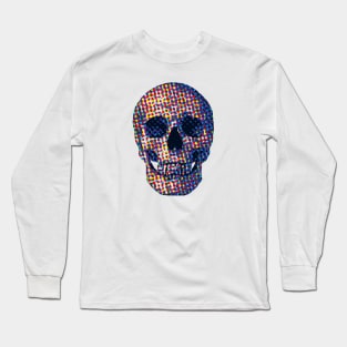 Color Dot Skull Long Sleeve T-Shirt